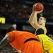 Michigan freshman Mitch McGary lines up a free throw during the second half at the Final Four at the Georgia Dome in Atlanta on Saturday, April 6, 2013. Melanie Maxwell I AnnArbor.com